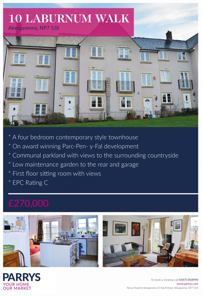 Parrys Property, Laburnum Walk, Abergavenny